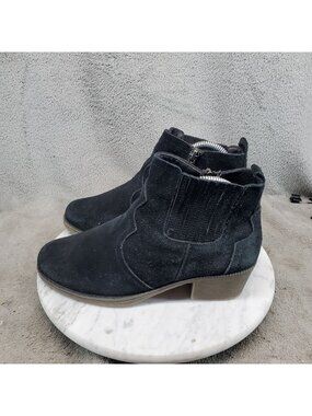 Propet Shoes Womens Size 7.5 Reese Black Suede Ankle Comfort Booties *Read*